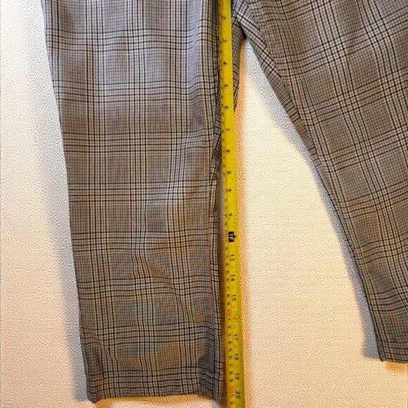 Element Plaid Cropped Pants Size 5–Preppy Skater Girl Capris, Greyish/Tan Check - Picture 7 of 10